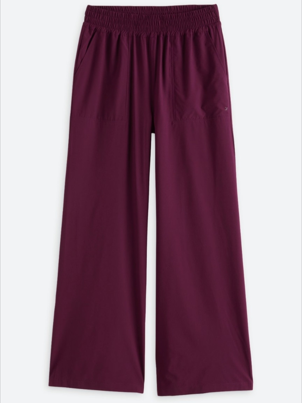 Glyder Women's Wide-Leg Track Pants in Deep Plum, Large